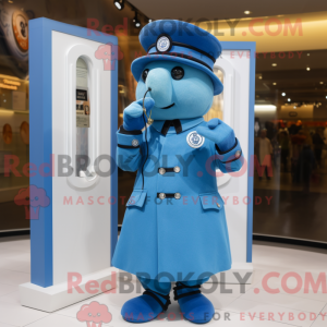 Mascot character of a Blue...