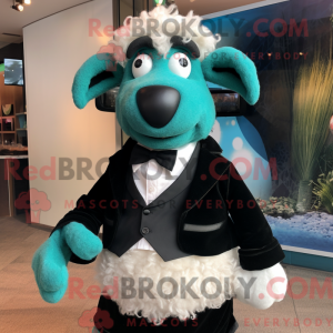 Mascot character of a Teal...