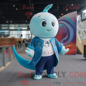 Mascot character of a Teal...