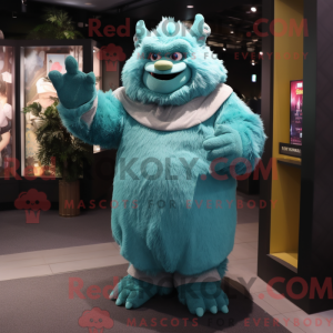 Mascot character of a Teal...