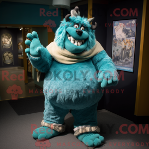 Mascot character of a Teal...