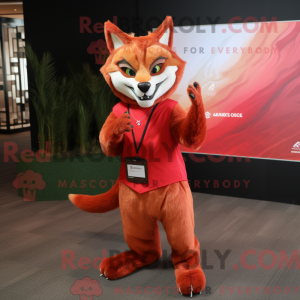 Mascot character of a Red...