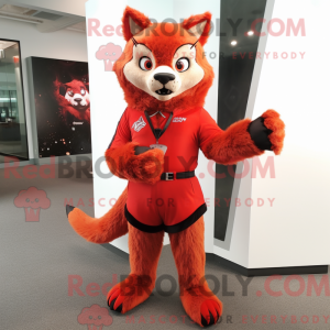 Mascot character of a Red...