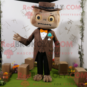 Mascot character of a Brown...