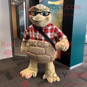 Mascot character of a Beige...