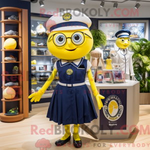 Mascot character of a Navy...