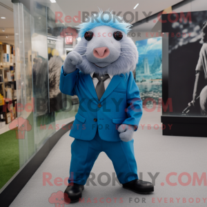 Mascot character of a Blue...