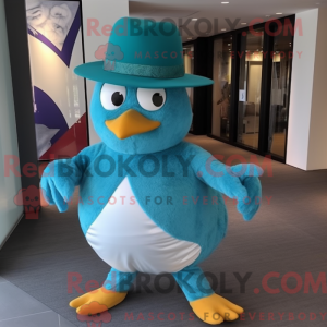Postava maskota tyrkysové...