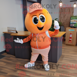 Mascot character of a Peach...