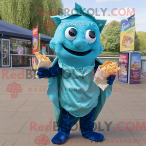 Mascot character of a Teal...