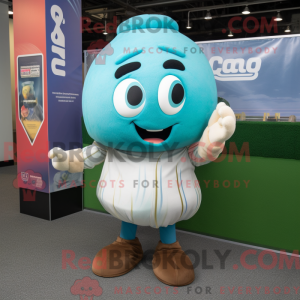 Mascot character of a Cyan...
