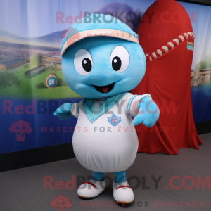 Mascot character of a Cyan...
