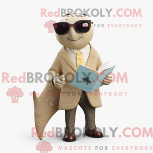 Mascot character of a Beige...