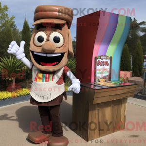 Mascot character of a Brown...