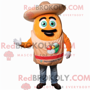 Mascot character of a Peach...