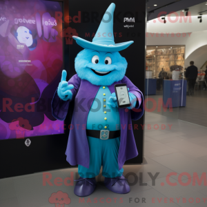 Mascot character of a Cyan...