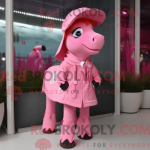 Mascot character of a Pink...