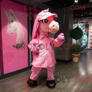 Mascot character of a Pink...