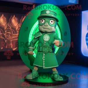 Mascot character of a Green...