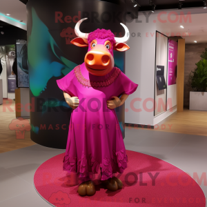 Máscara de cor magenta okse...