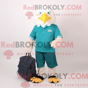 Mascot character of a Teal...