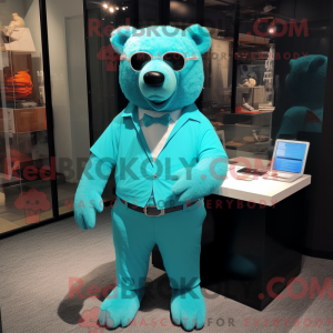 Personaje mascota de un oso...