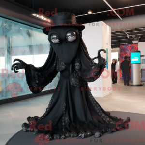 Maskot postava černé...