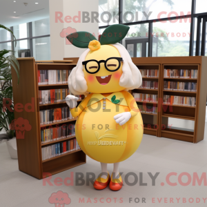 Mascot character of a Peach...