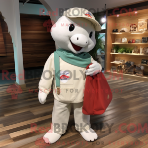 Mascot character of a White...