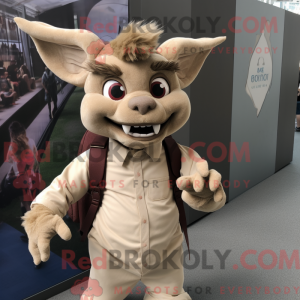 Mascot character of a Beige...