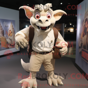 Mascot character of a Beige...