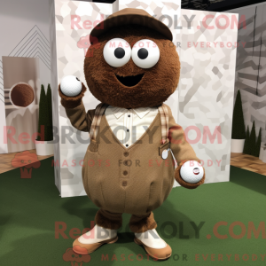 Mascot character of a Brown...