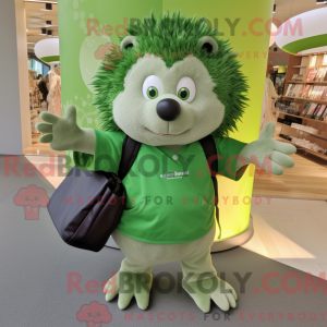Maskottchen eines grünen...