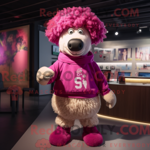 Máscara de cor magenta ou...