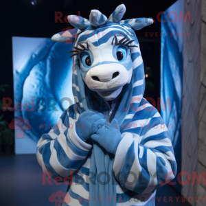 Maskottchen eines blauen...