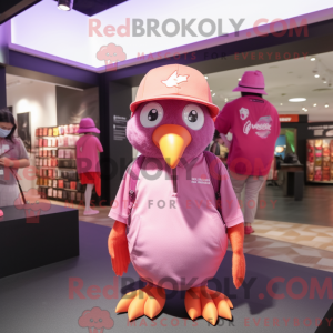 Postava maskota růžové...