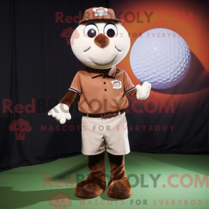 Mascot character of a Brown...