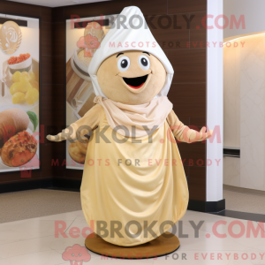 Mascot character of a Beige...