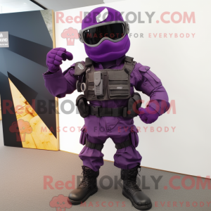 Postava maskota Purple Para...