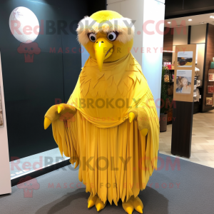 Yellow Eagle maskot kostume...