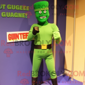 Mascot character of a Green...