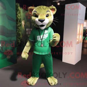 Mascot character of a Green...