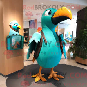 Mascot character of a Teal...