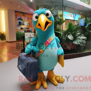Mascot character of a Teal...