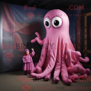Mascot character of a Pink...
