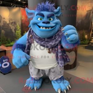 Mascot character of a Blue...