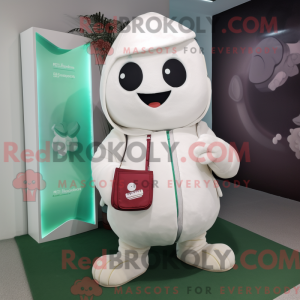 Maskot karakter af et hvidt...