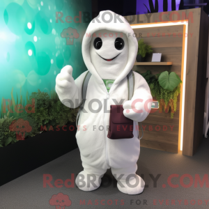 Maskot karakter af et hvidt...