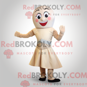 Mascot character of a Beige...