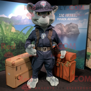 Maskot karakter af en Navy...